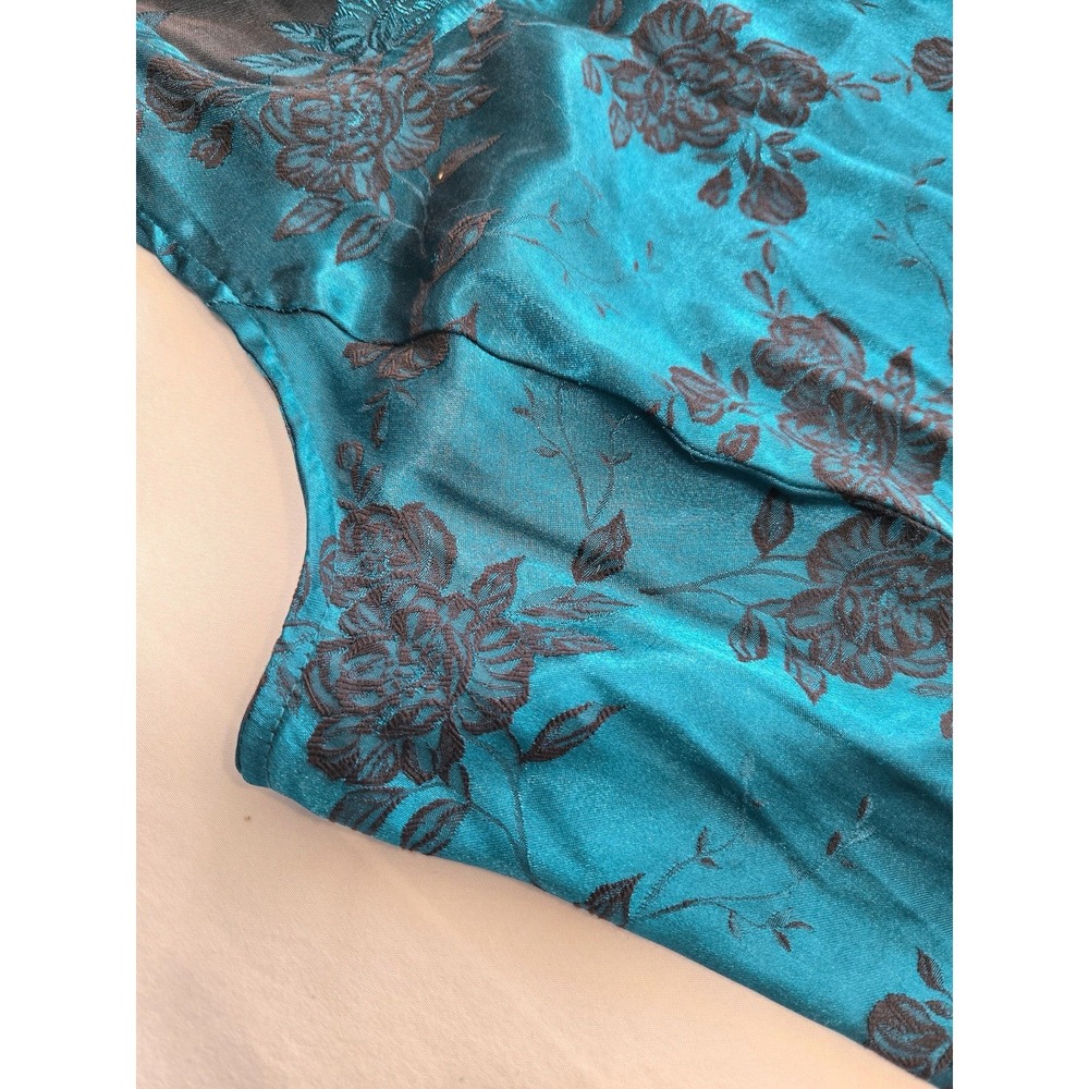 Vintage DBY Womens Floral 90s Grunge Whimsigoth Dress Size 5 Teal Romantic Y2K - Picture 9 of 15